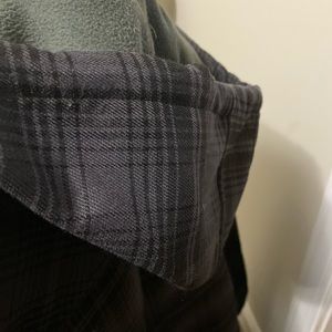 Men’s gray and black plaid dickies jacket small